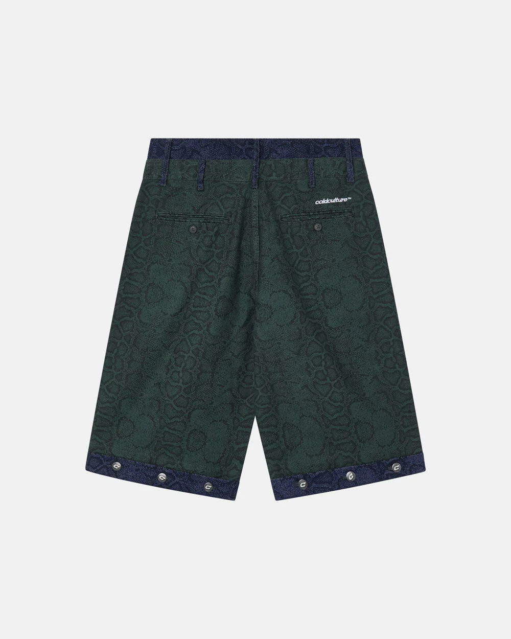 DOUBLE WAIST SNAKE SUIT JORTS GREEN - Image 2