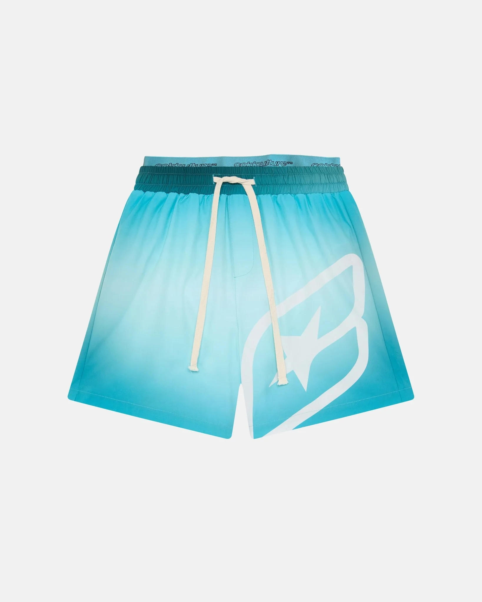 DOUBLE WAIST SWIM SHORTS GRADIENT BLUE
