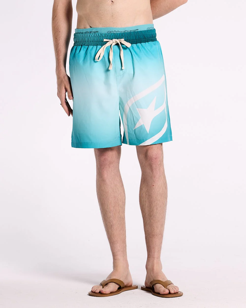 DOUBLE WAIST SWIM SHORTS GRADIENT BLUE - Image 3