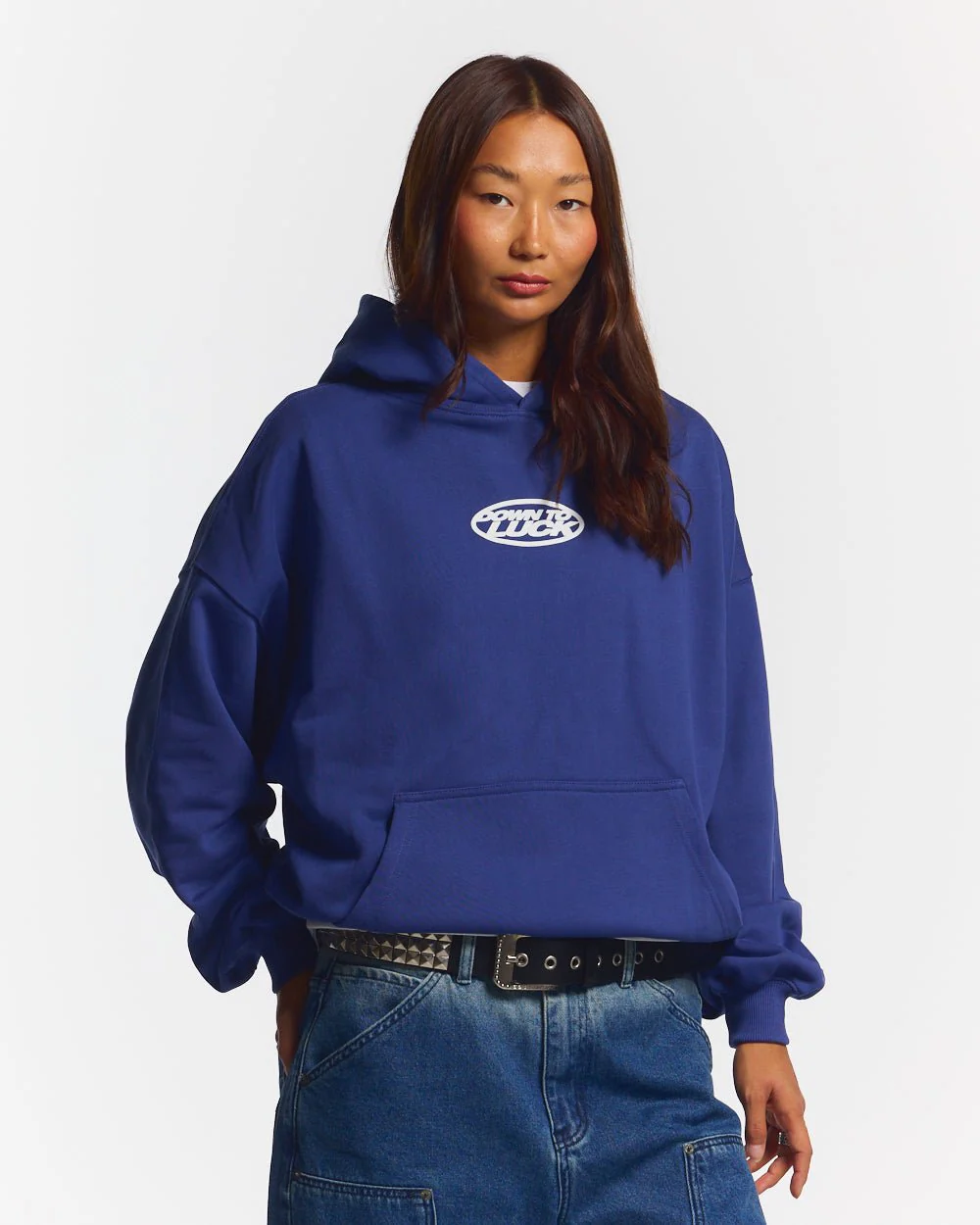 DOWN TO LUCK HOODIE BRIGHT BLUE - Image 5