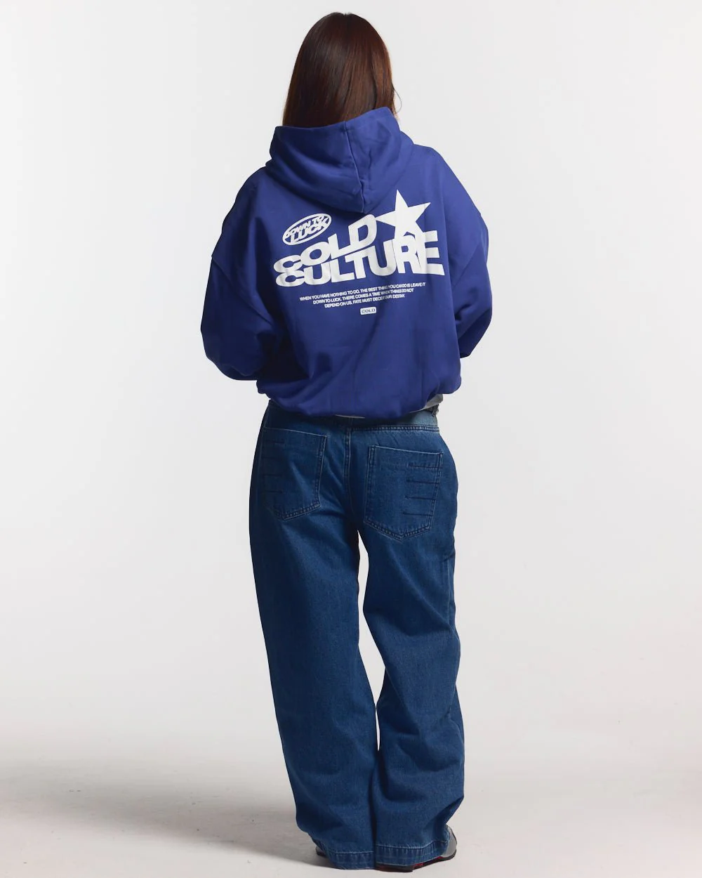 DOWN TO LUCK HOODIE BRIGHT BLUE - Image 6