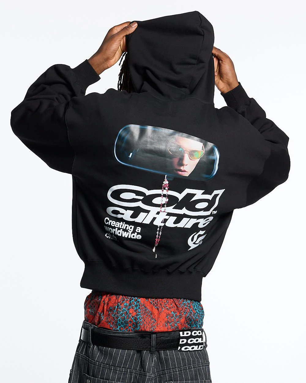 DRIVING MIRROR HOODIE BLACK - Image 2