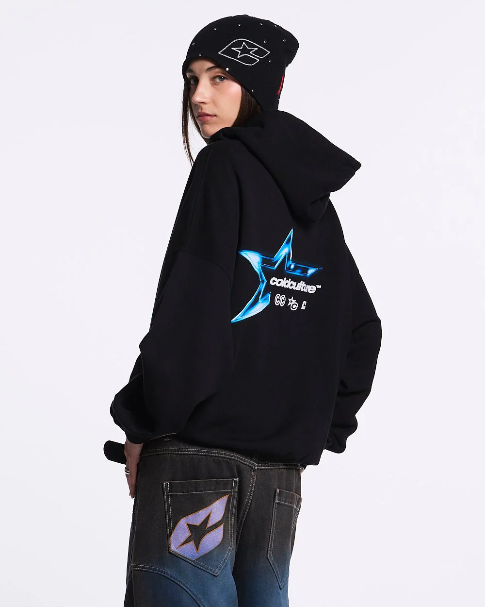 ELECTRIC SHINE HOODIE BLACK - Image 5