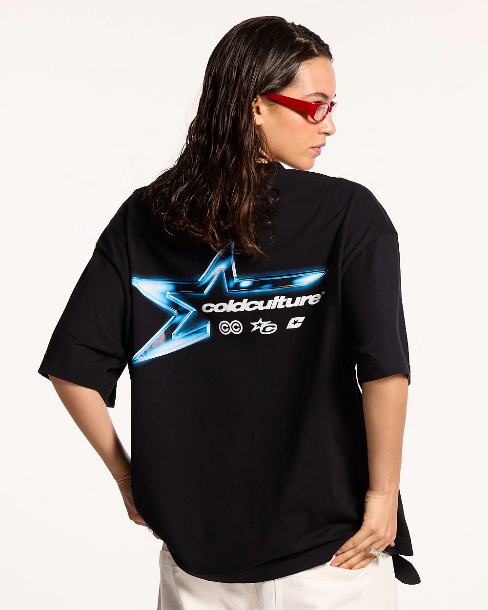 ELECTRIC SHINE TEE BLACK - Image 5