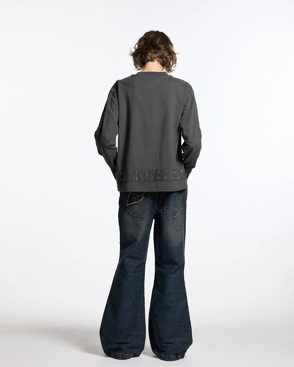 EYELET LONGSLEEVE BLACK - Image 8