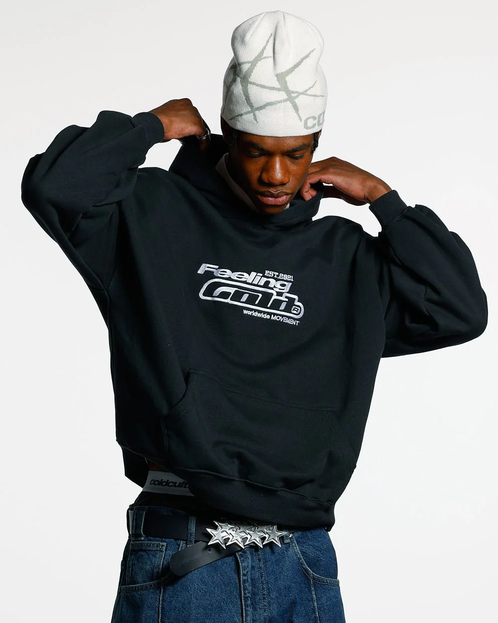 FEELING GOOD TODAY HOODIE BLACK - Image 2