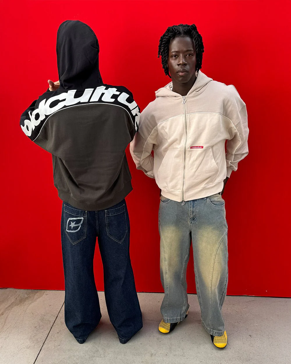 FLESH ZIP HOODIE BLACK & GREY - Image 7