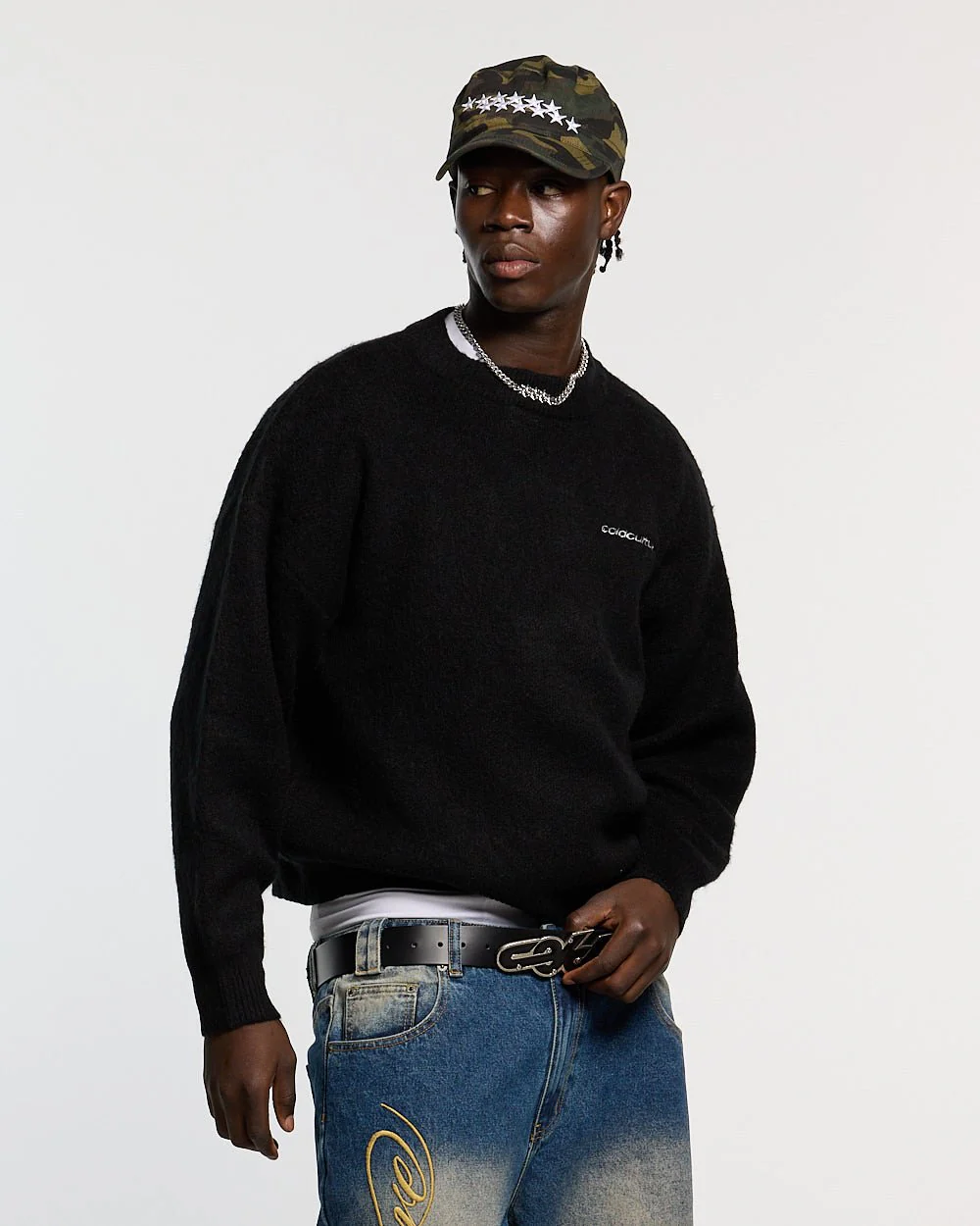 FLUFFY FUR KNIT BLACK - Image 2