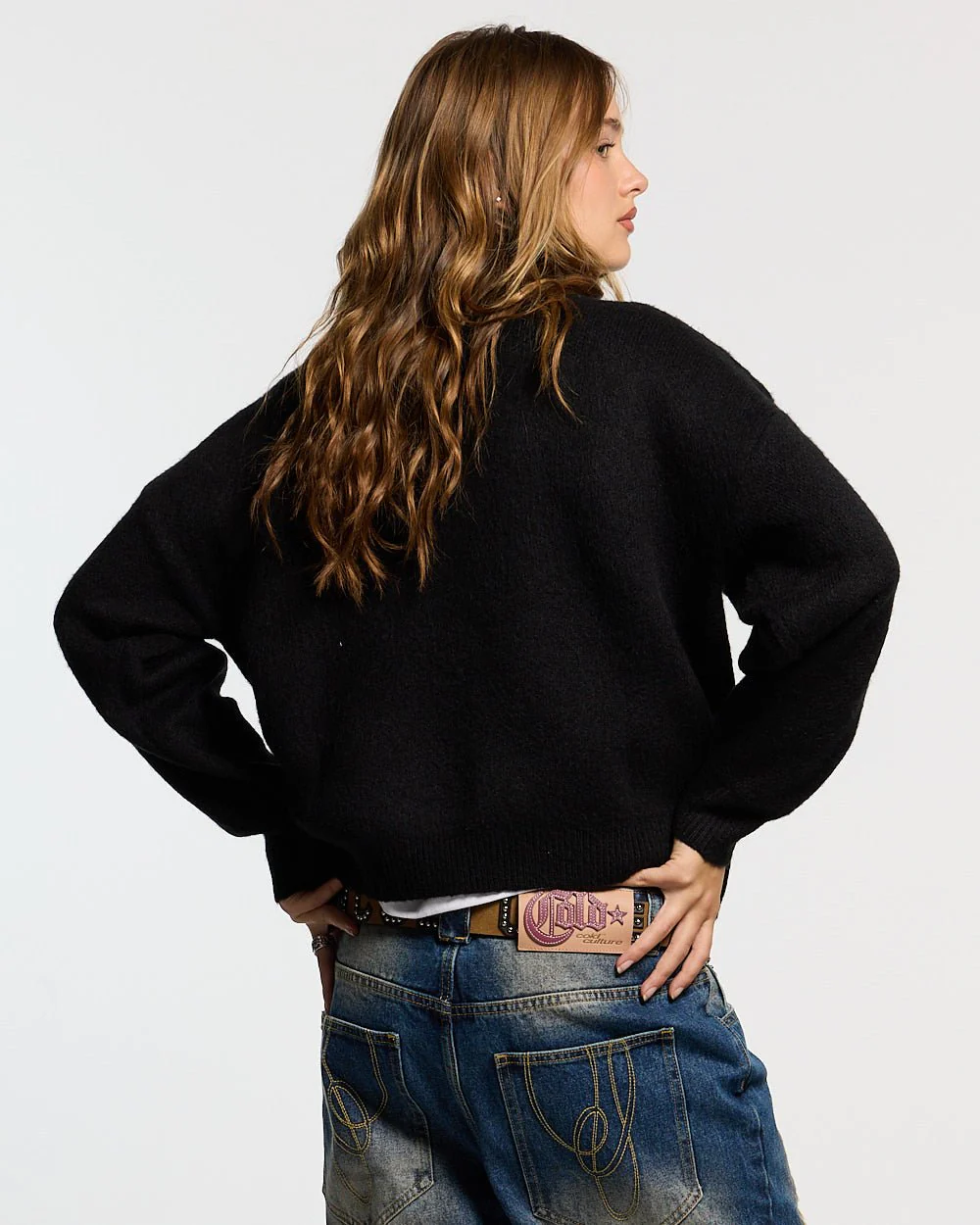 FLUFFY FUR KNIT BLACK - Image 5