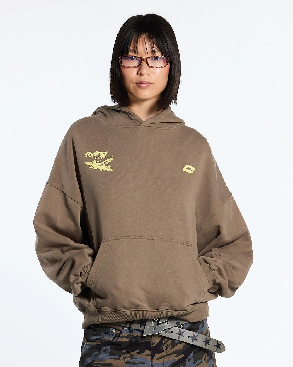 FLYING HOME HOODIE WALNUT BROWN - Image 6
