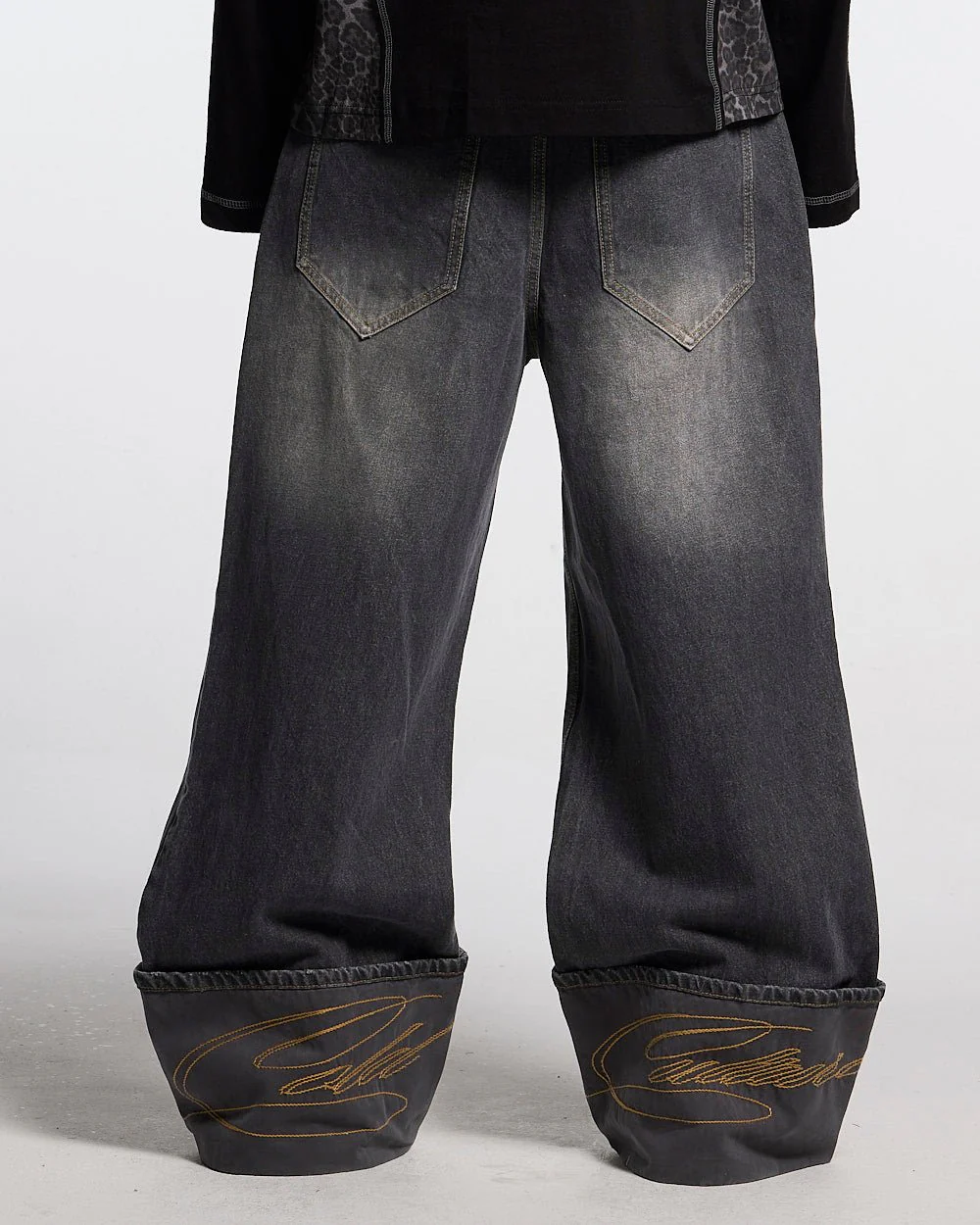 FOLDED V3 PANTS DARK GREY DENIM - Image 3