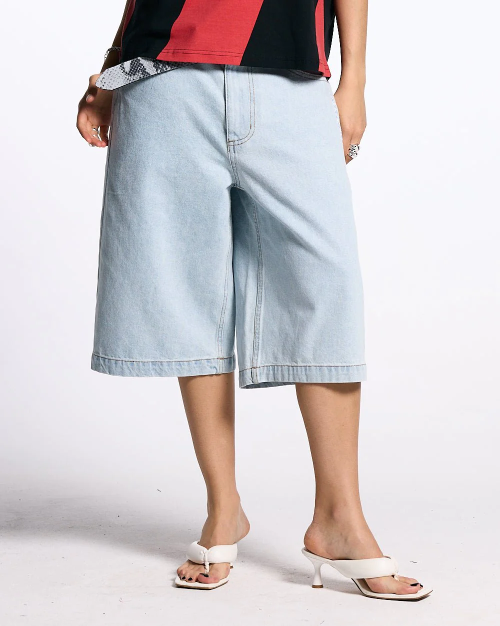 FROSTED JORTS LIGHT BLUE DENIM - Image 5