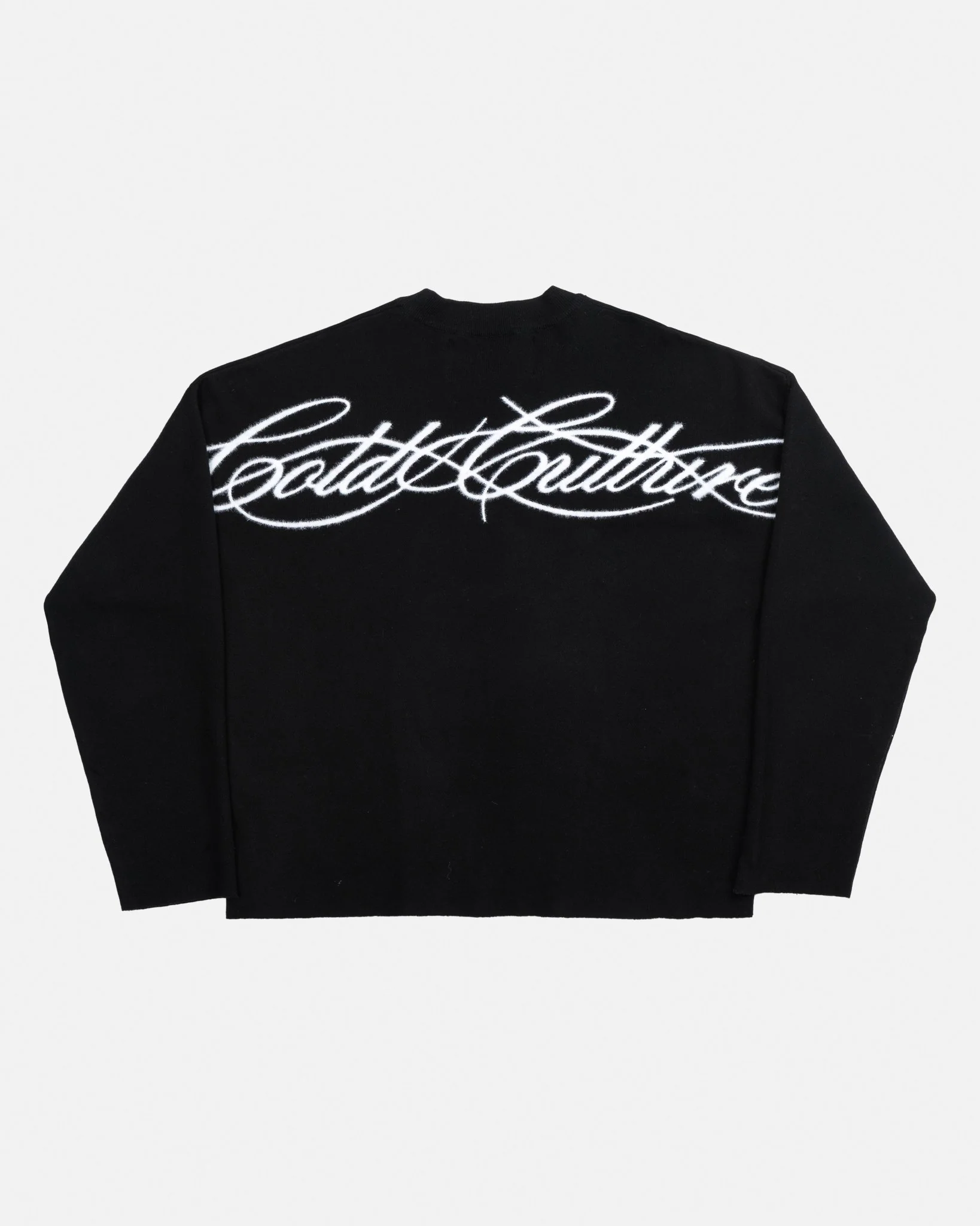 FURRY SCRIPT KNIT BLACK - Image 2