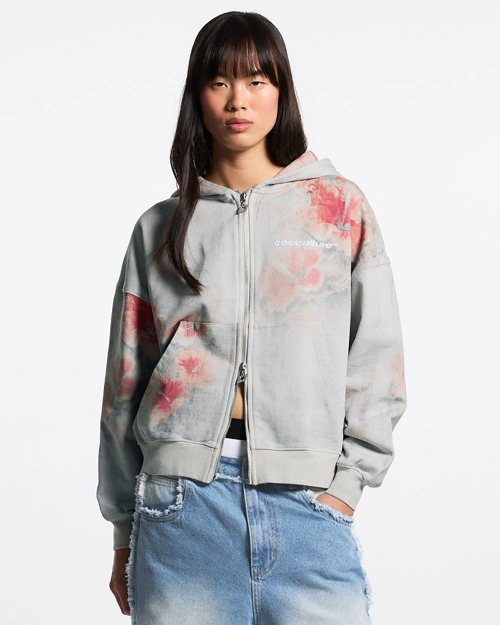 GARDEN N´ROSES ZIP HOODIE GREY - Image 5