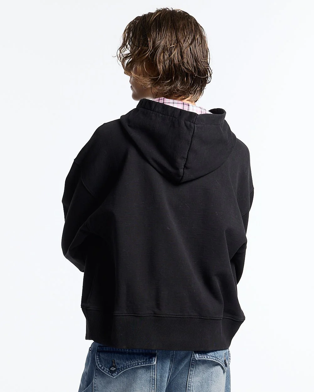 GIRLS CLUB ZIP HOODIE BLACK - Image 3