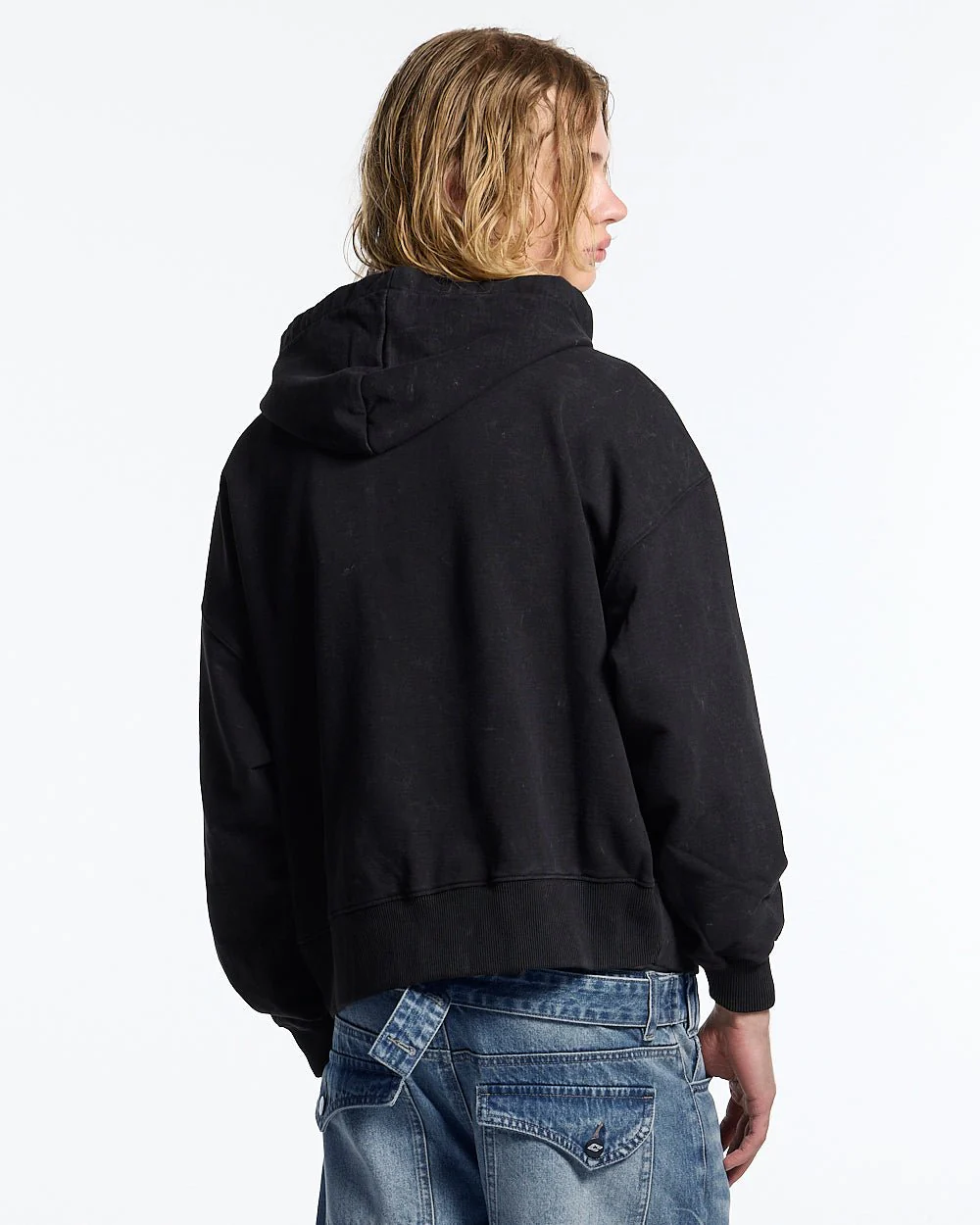 GIRLS CLUB ZIP HOODIE BLACK - Image 8