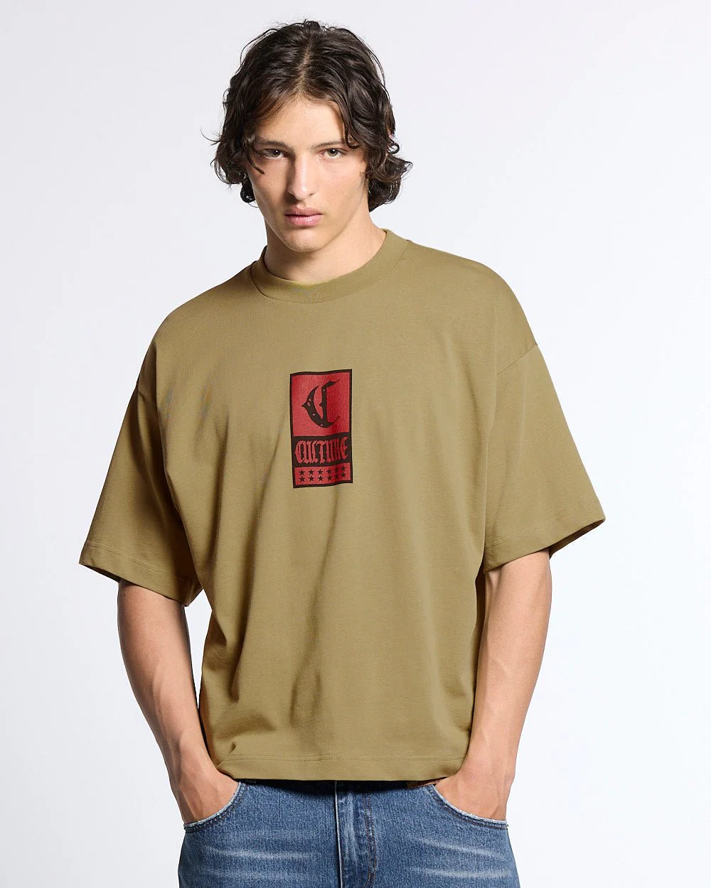 GOTHIC CURVED TEE GREEN - Image 4