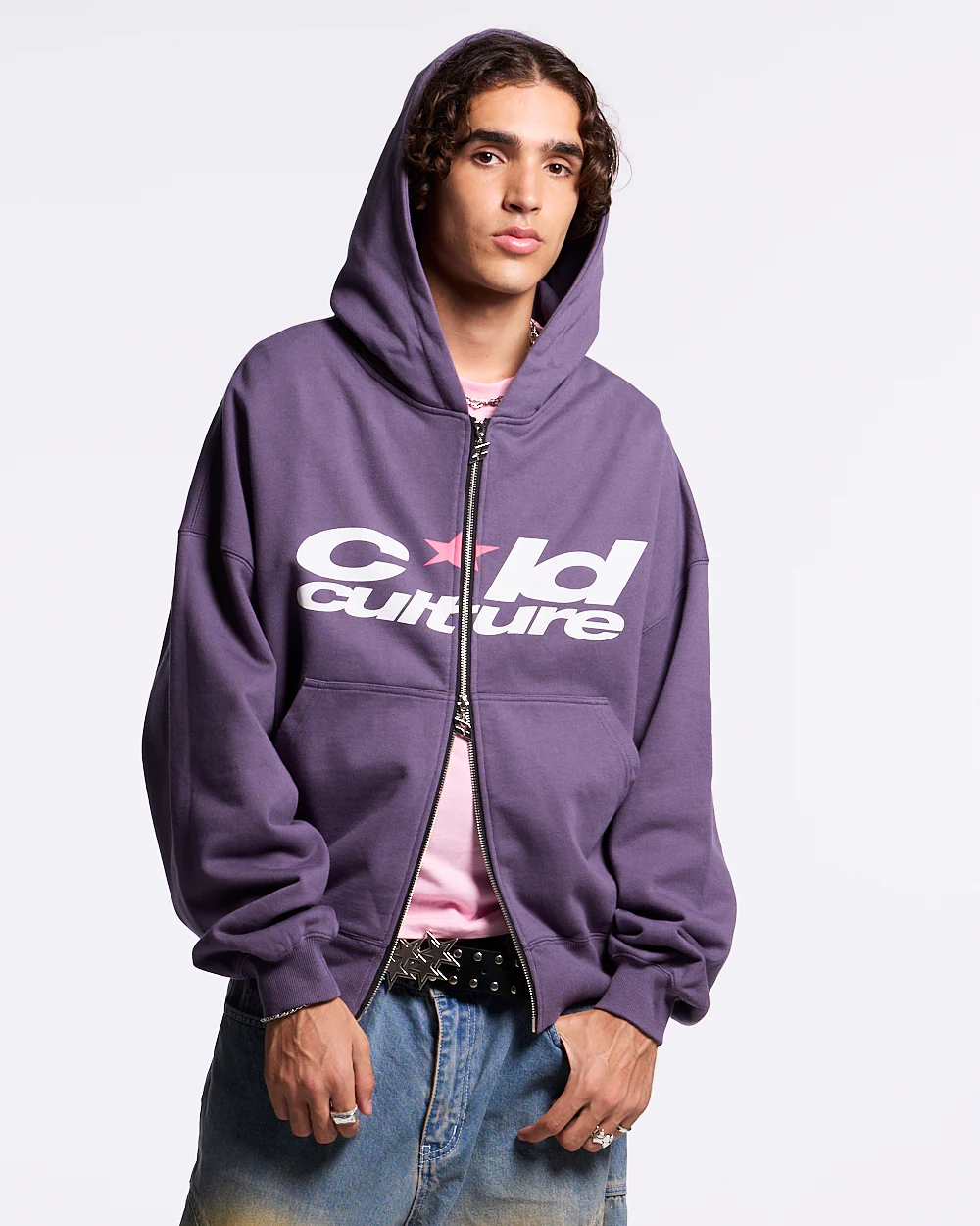 HARPER ZIP HOODIE PURPLE - Image 2