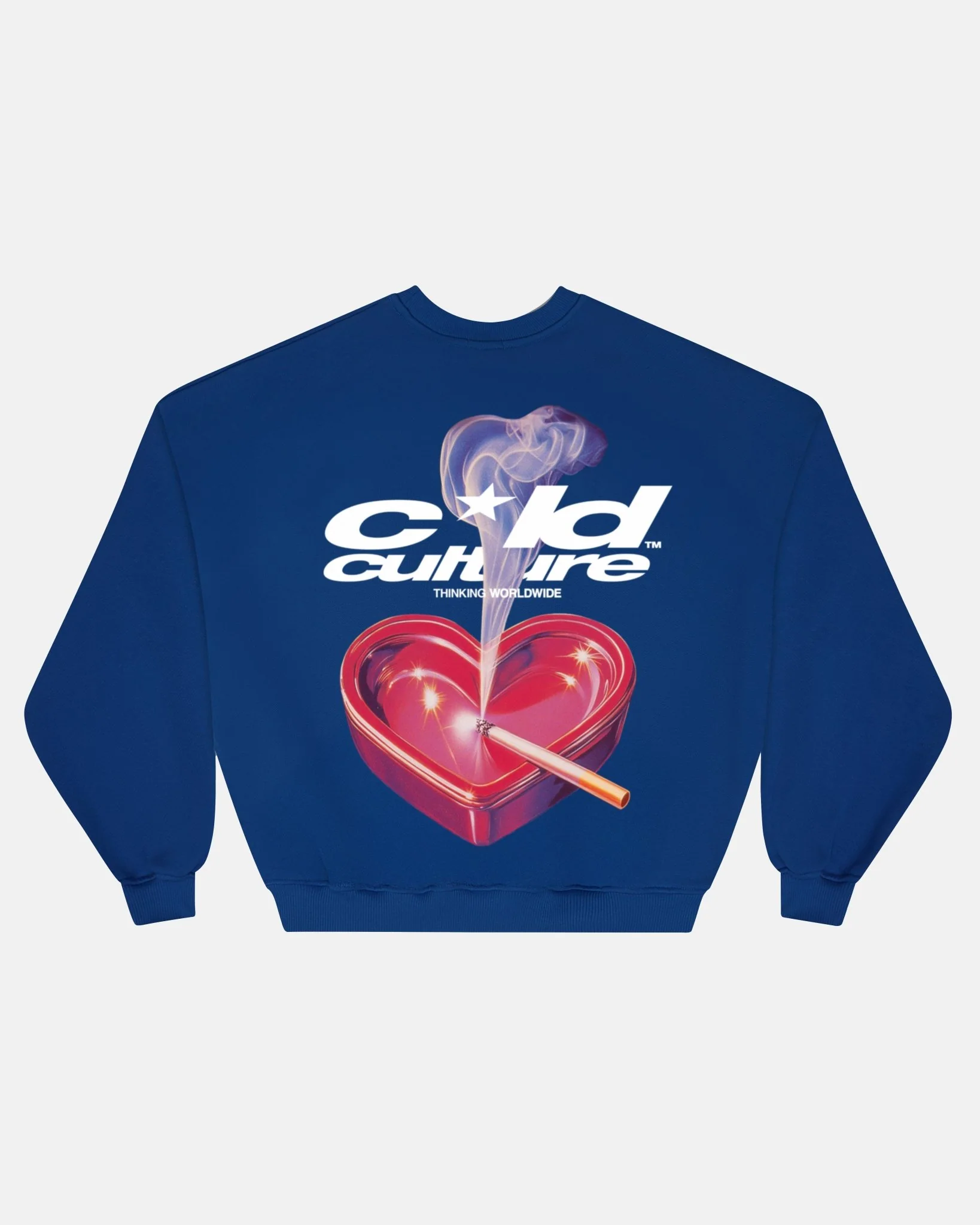 HEART ASHTRAY CREWNECK DARK BLUE
