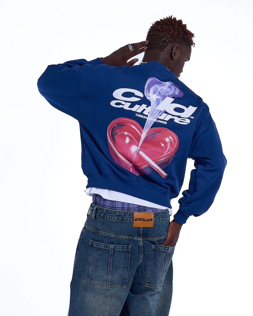 HEART ASHTRAY CREWNECK DARK BLUE - Image 3