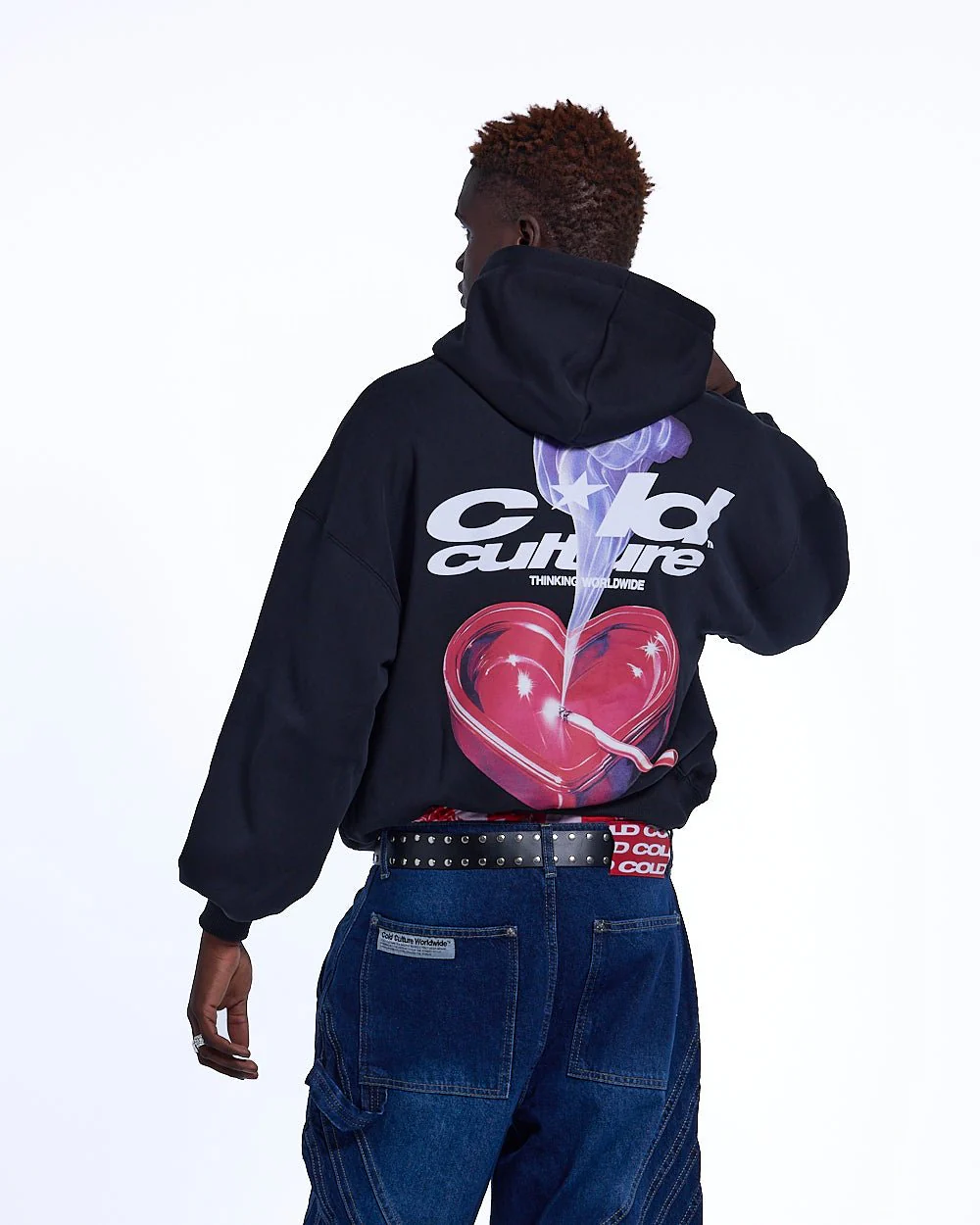 HEART ASHTRAY HOODIE BLACK - Image 2