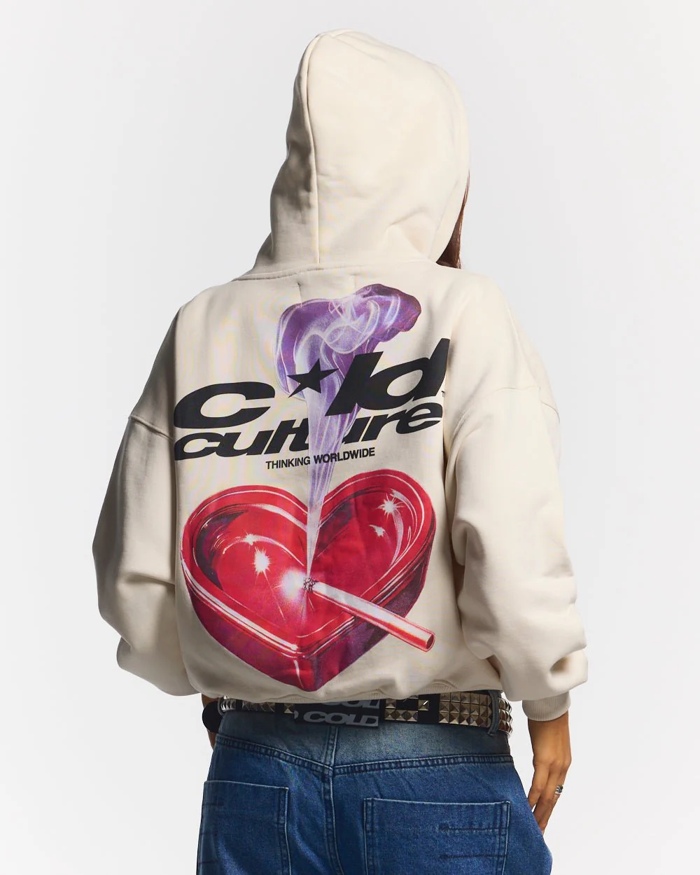 HEART ASHTRAY HOODIE GREY - Image 5