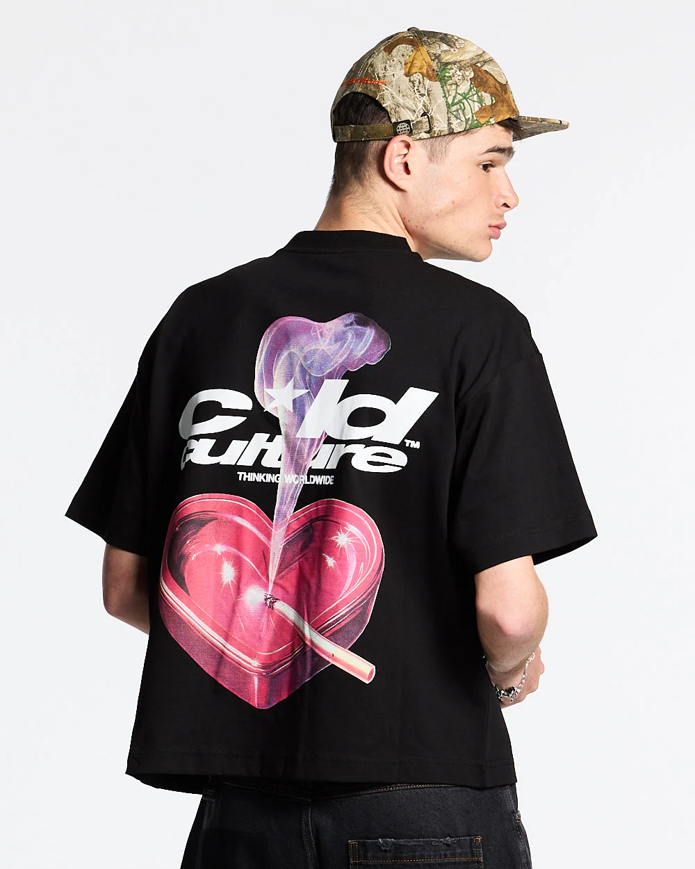 HEART ASHTRAY TEE BLACK - Image 2