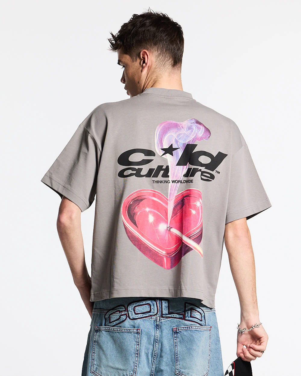HEART ASHTRAY TEE FROST GREY - Image 2