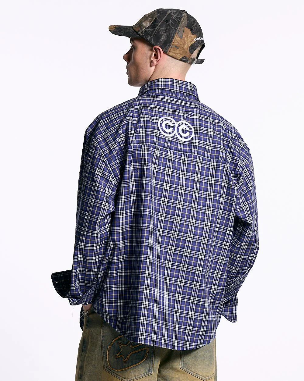 GRID SHIRT TARTAN DARK BLUE/GRAY - Image 4