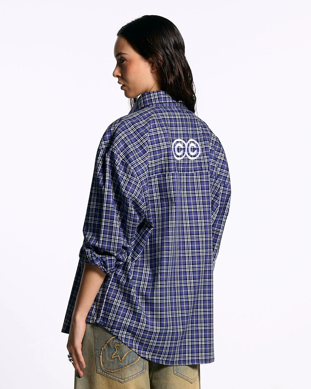 GRID SHIRT TARTAN DARK BLUE/GRAY - Image 6