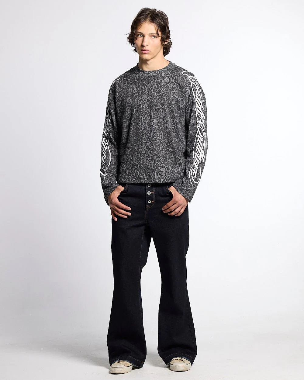 HIDDEN CHEETAH LONGSLEEVE DARK GREY - Image 4