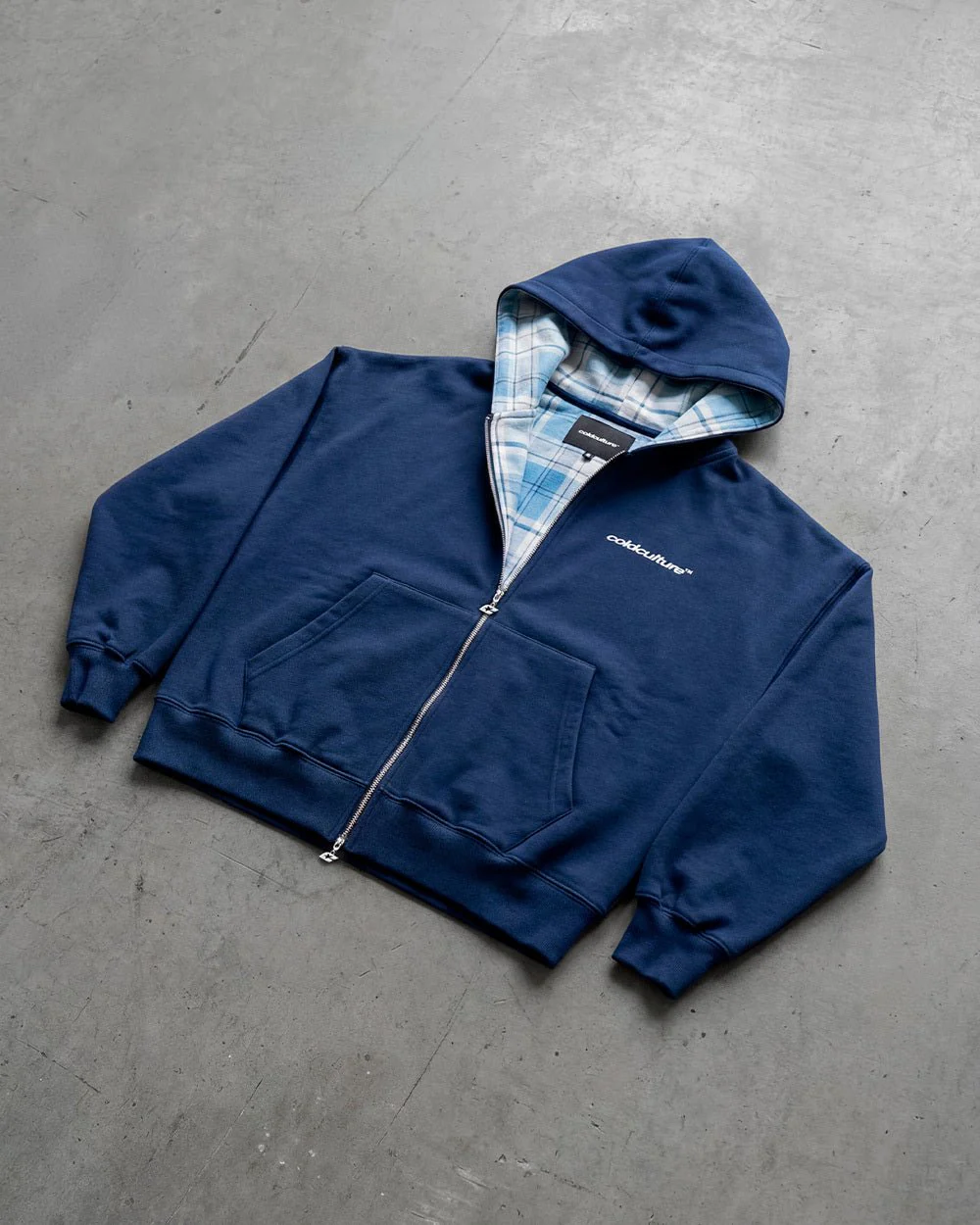 HIDE AND SEEK ZIP HOODIE NAVY - Image 11