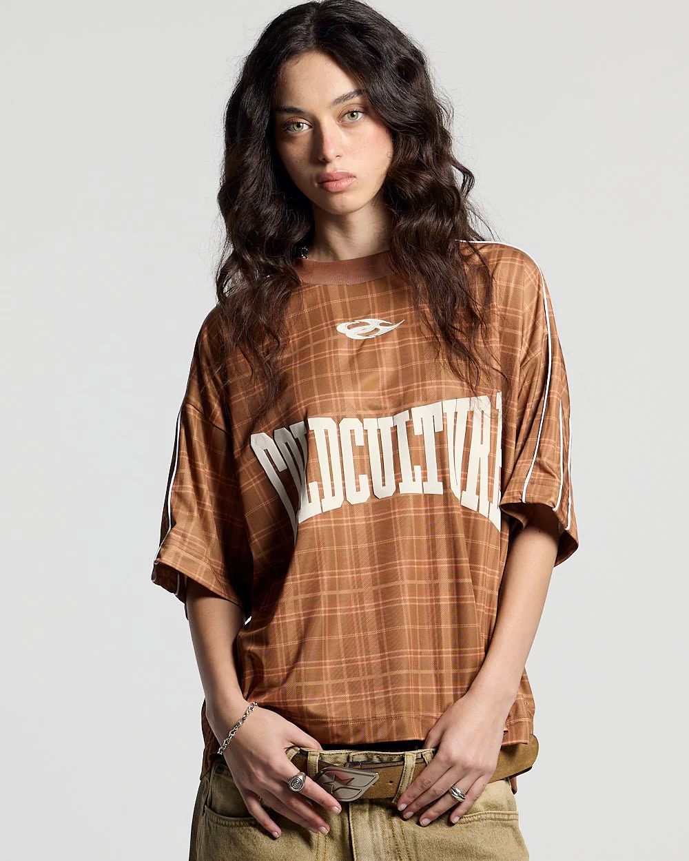 HIGHLANDS PLAID TEE BEIGE - Image 5