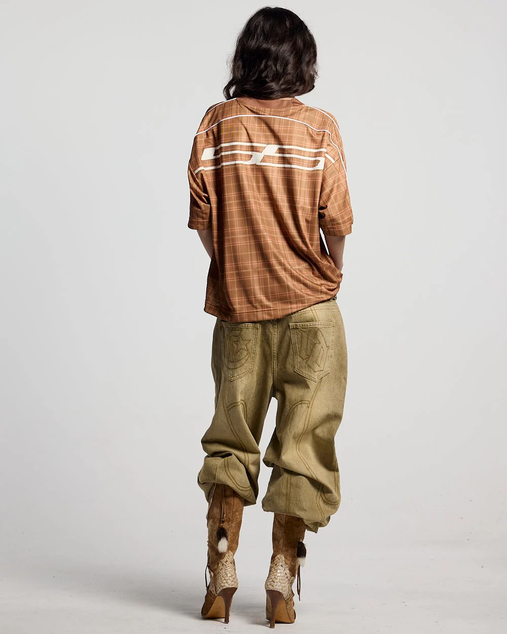 HIGHLANDS PLAID TEE BEIGE - Image 6