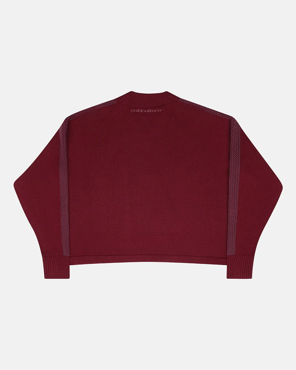 HIGHWAY QUARTER ZIP KNIT BURGUNDY - Image 3