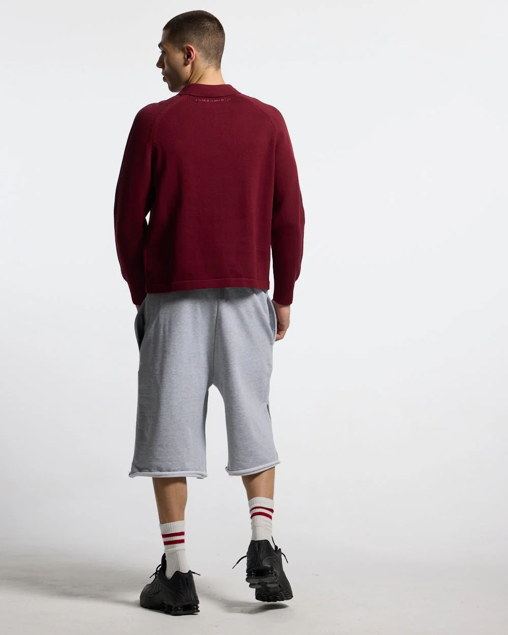 HIGHWAY QUARTER ZIP KNIT BURGUNDY - Image 4