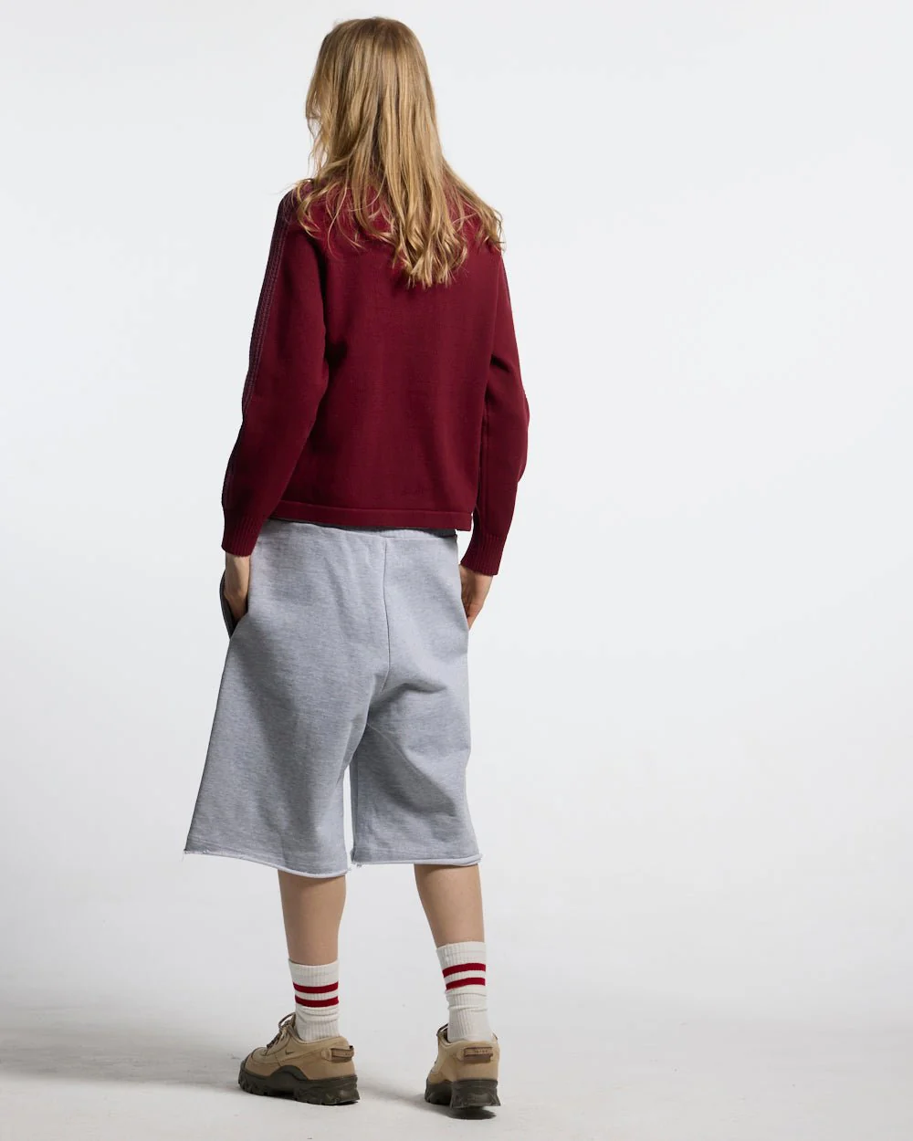 HIGHWAY QUARTER ZIP KNIT BURGUNDY - Image 6