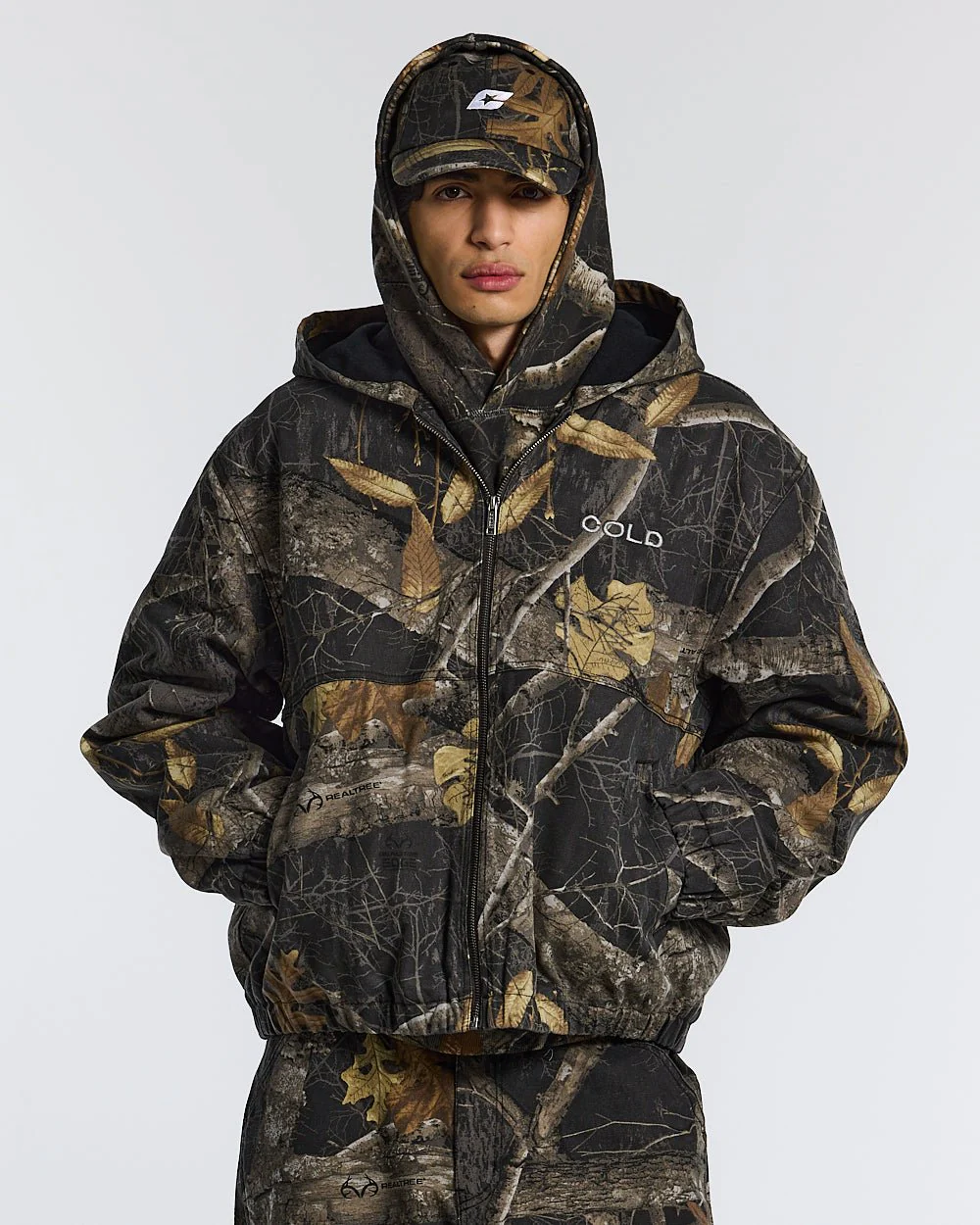 HOODED JACKET REALTREE BLACK - Image 3