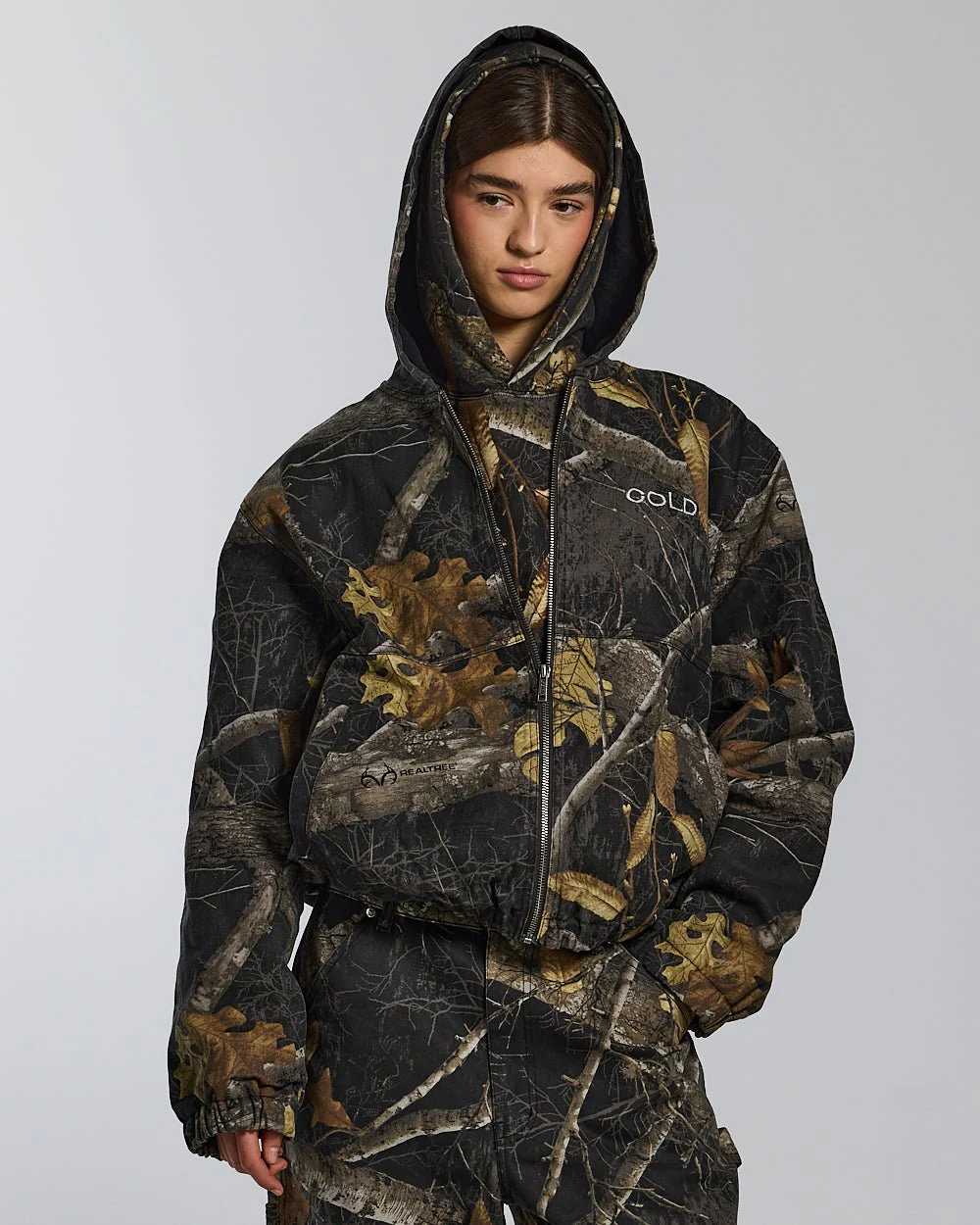HOODED JACKET REALTREE BLACK - Image 5