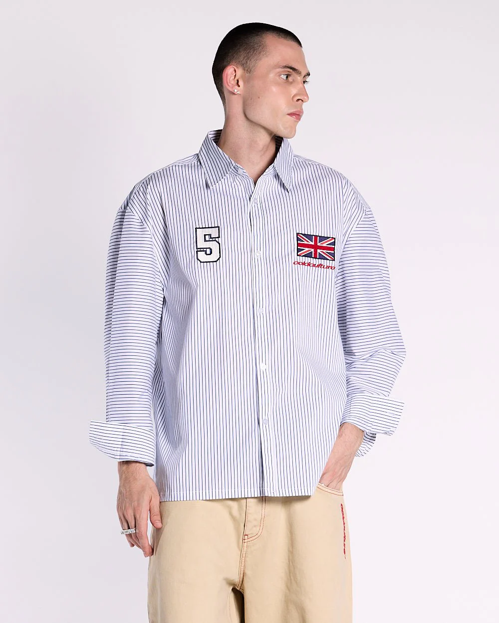 BRIGHTON SHIRT NAVY AND WHITE - Image 2