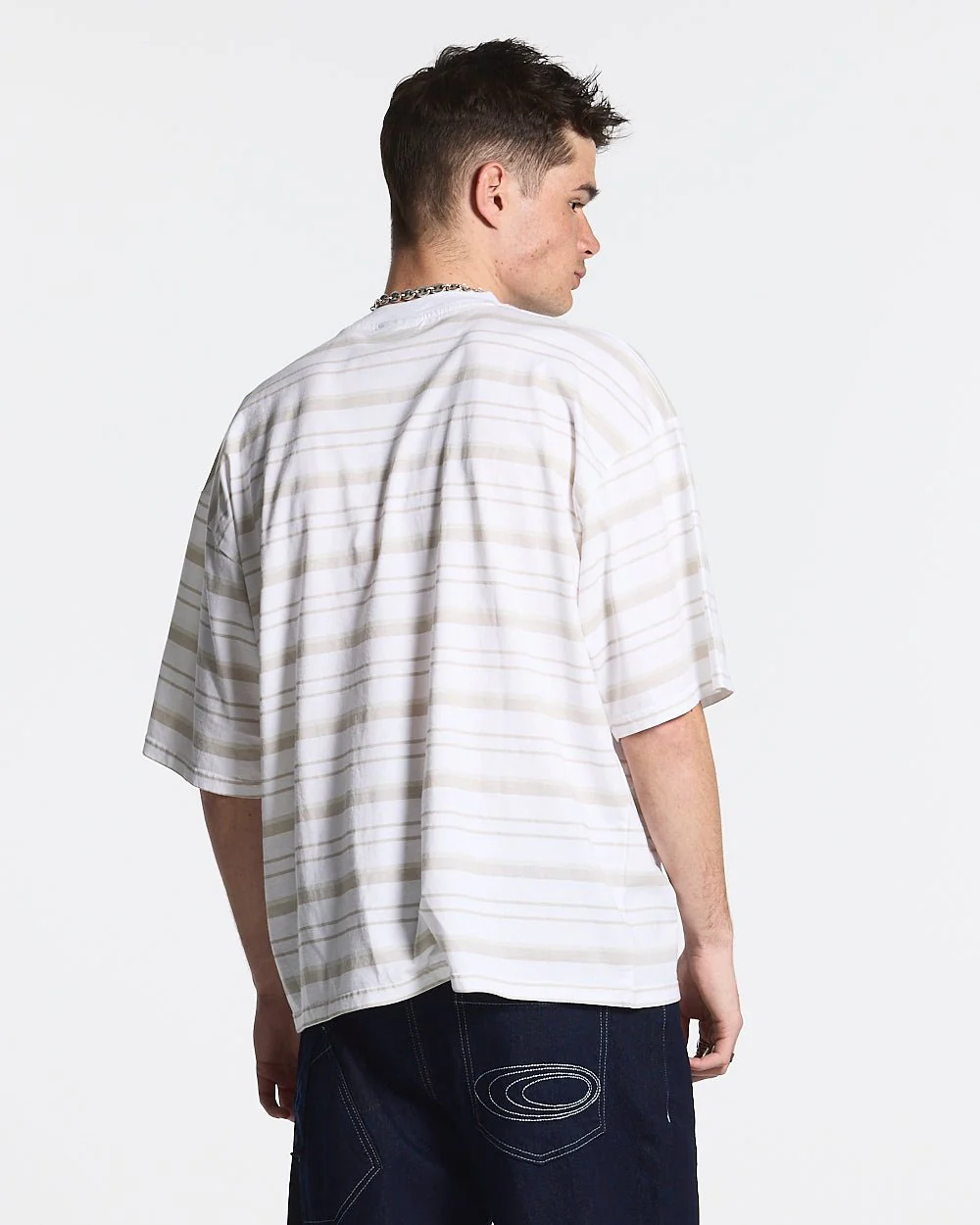 INTERNATIONAL STARS TEE GREY STRIPED - Image 4