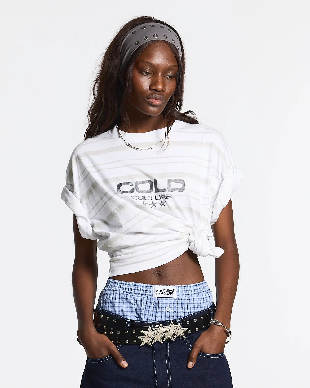 INTERNATIONAL STARS TEE GREY STRIPED - Image 5