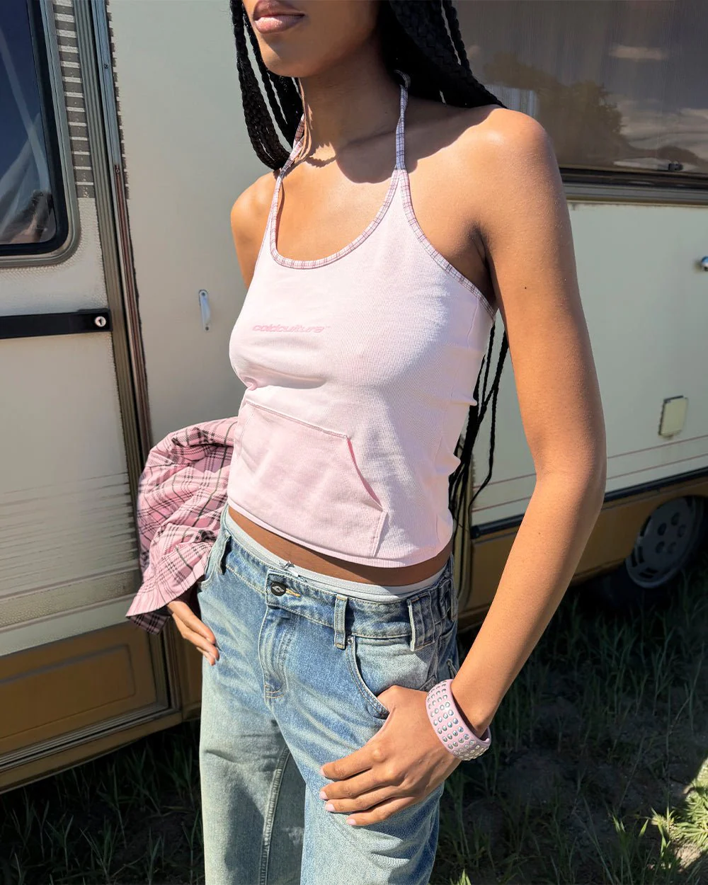 KANGAROO TANK TOP BABY PINK - Image 6