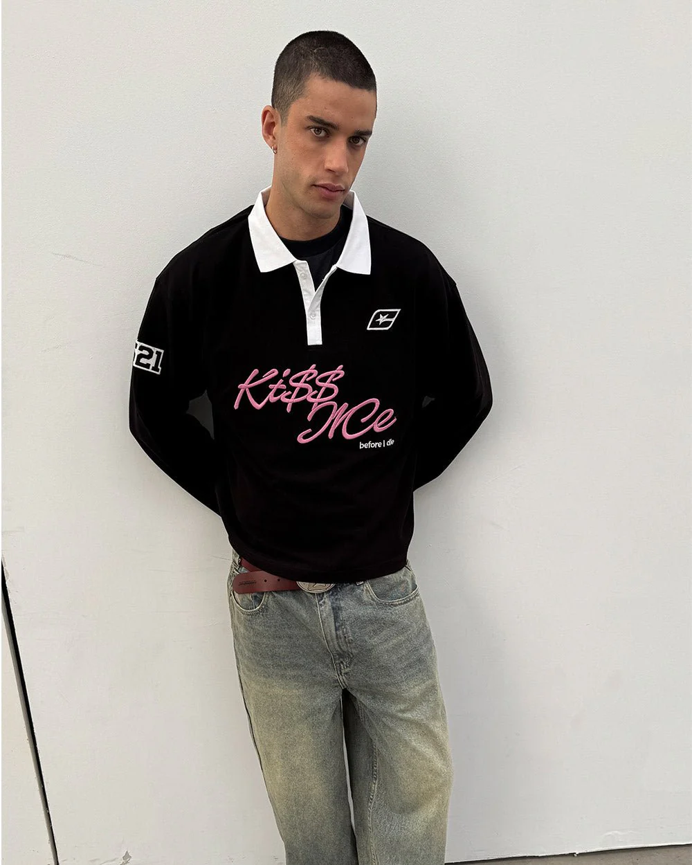 KISS ME POLO BLACK & PINK - Image 8