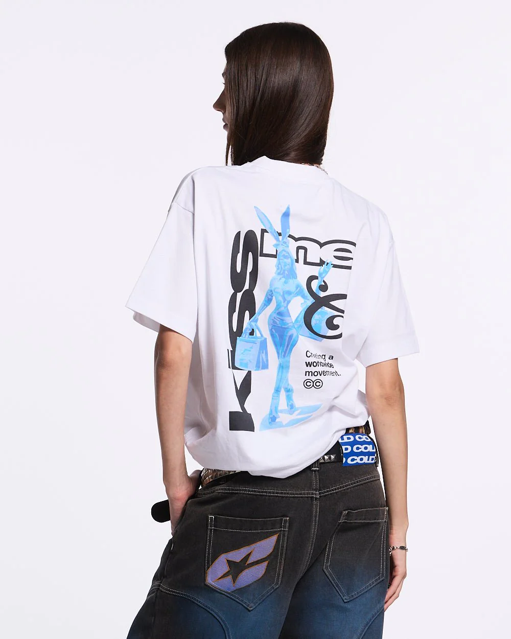KISS THE BUNNY TEE WHITE - Image 5