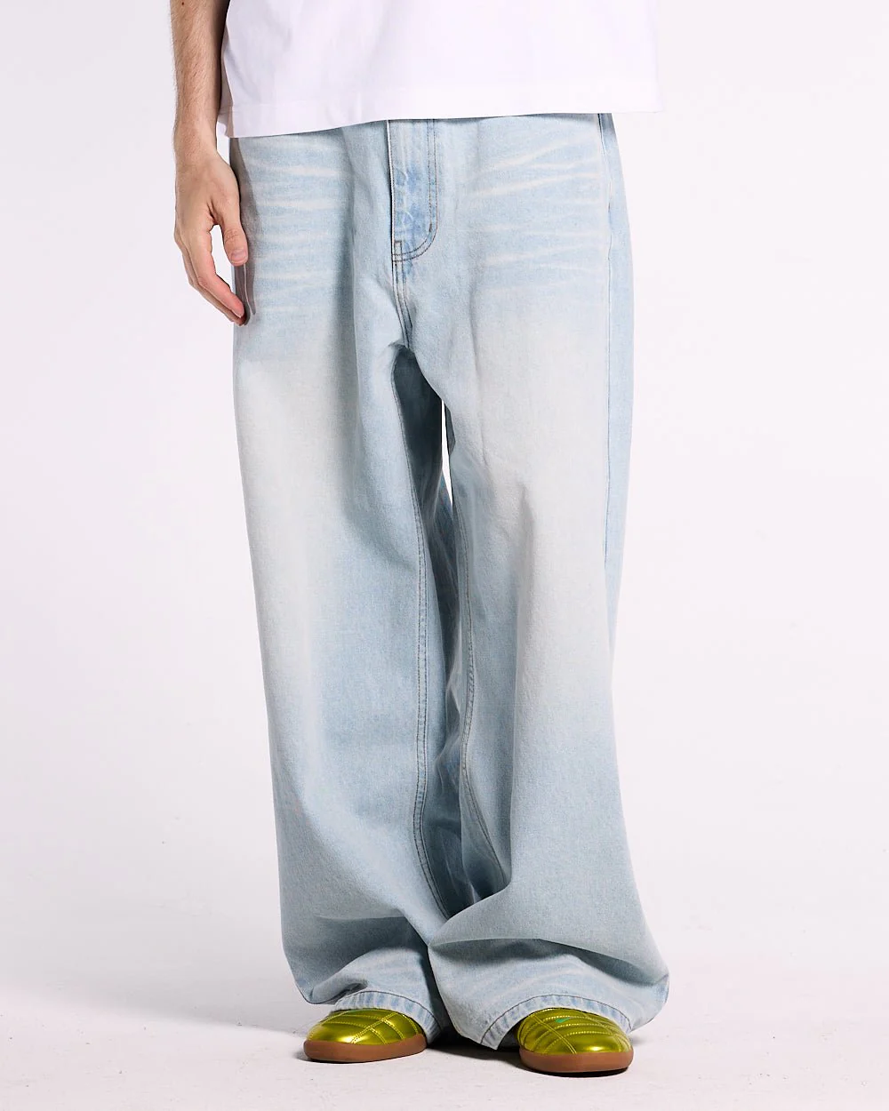 KISSES AND DOLLARS PANTS BLUE DENIM - Image 4