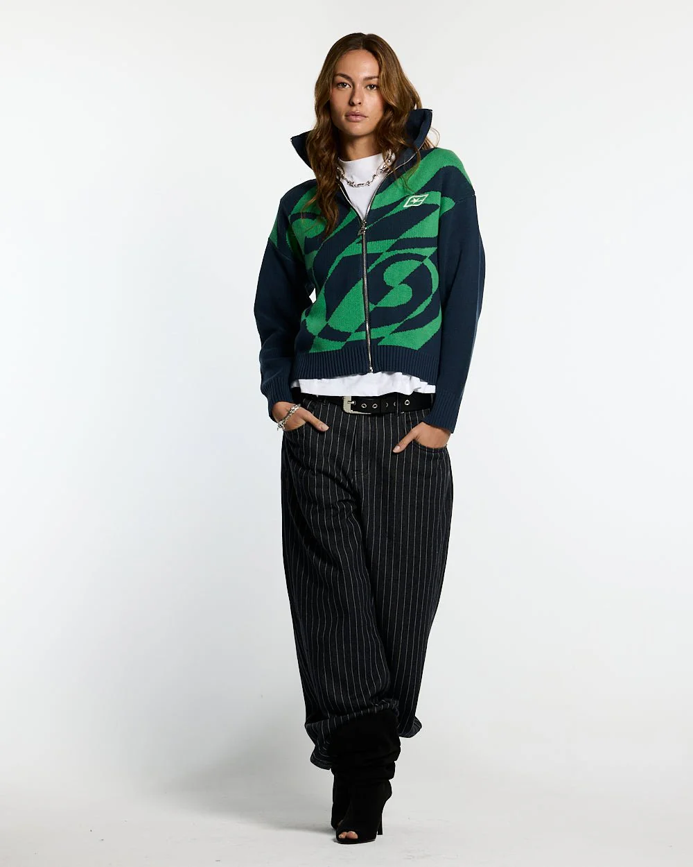 LINES FUSION KNIT GREEN & BLUE - Image 5