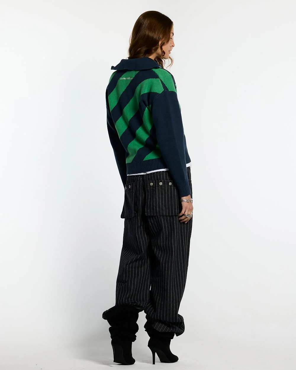 LINES FUSION KNIT GREEN & BLUE - Image 6