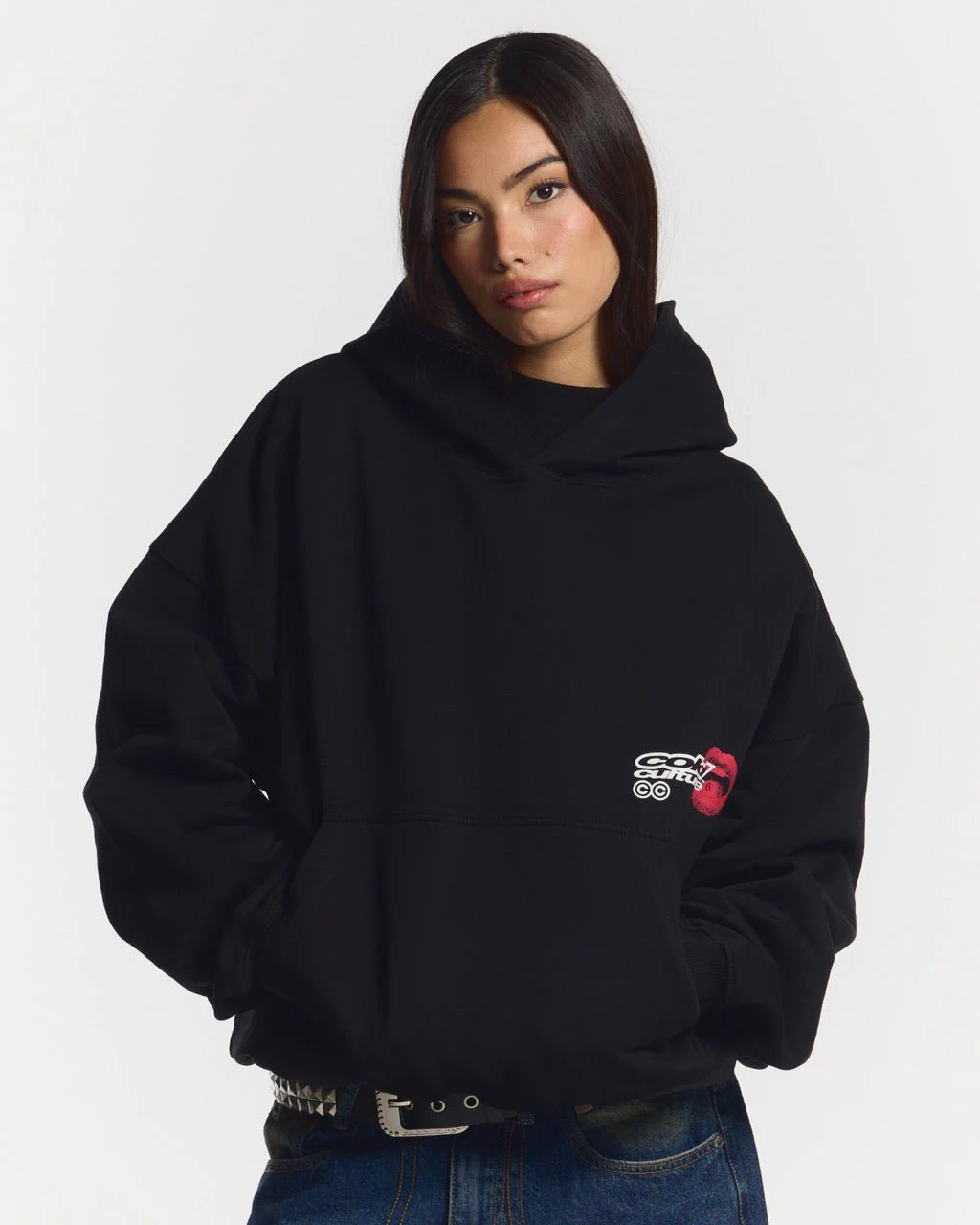 LIP COMBO HOODIE BLACK - Image 5