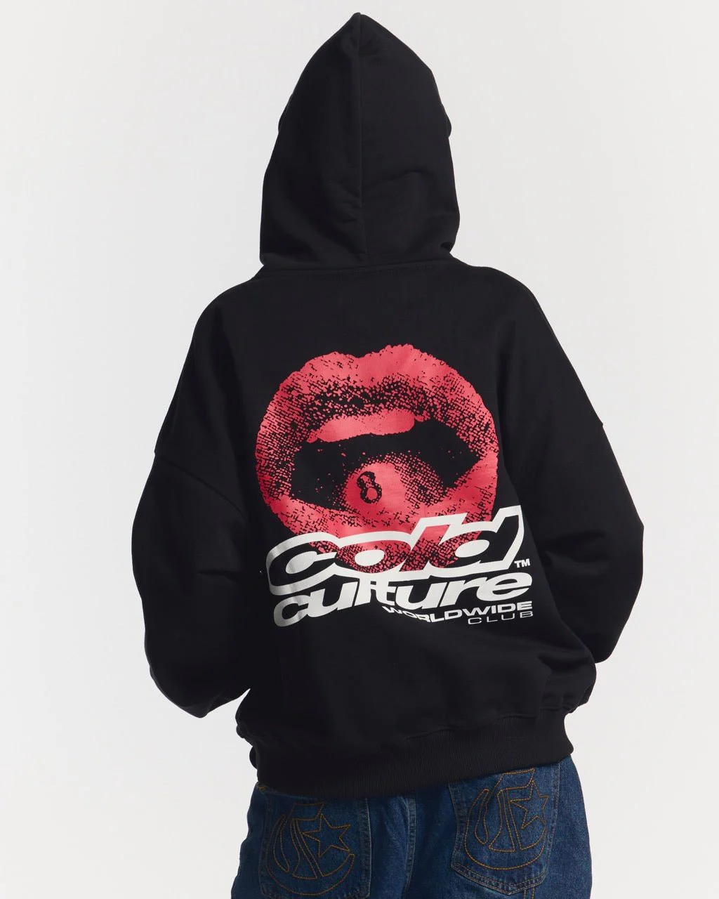 LIP COMBO HOODIE BLACK - Image 6